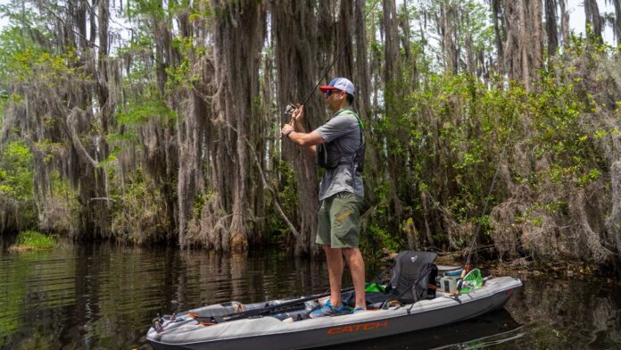 Kayak fishing in the Okeefenokee